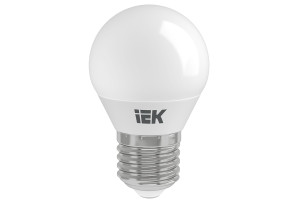 16459896 Лампа LED, G45, шар, 5вт, 230В, 3000К, E27 LLE-G45-5-230-30-E27 IEK