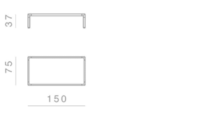 Кожаный прямоугольный журнальный столик GHIDINI1961 рамка ARCH-00124527 - Вид №4