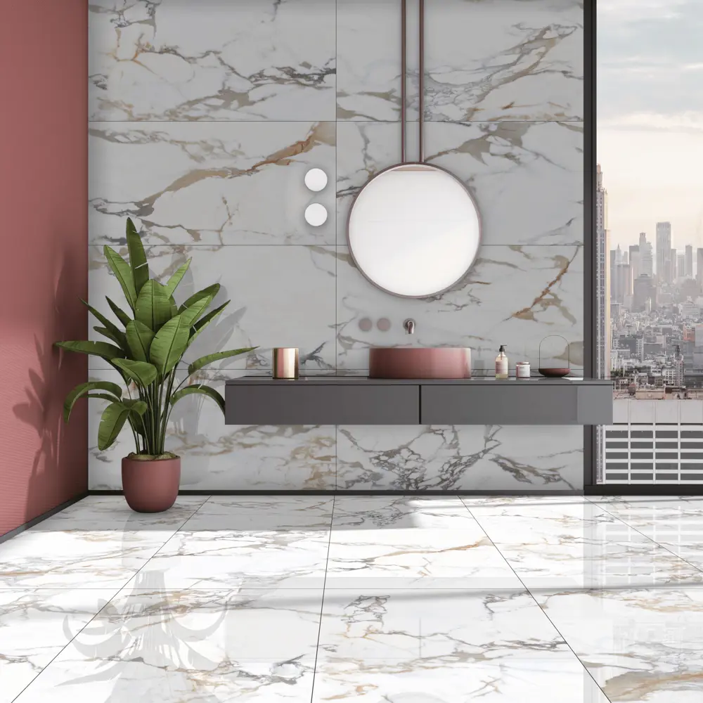 Керамогранит Italian Statuario 60x60 см 1.44 м² полированный цвет белый 87030683 STLM-2194121 Santreyd End Italian - Вид №3