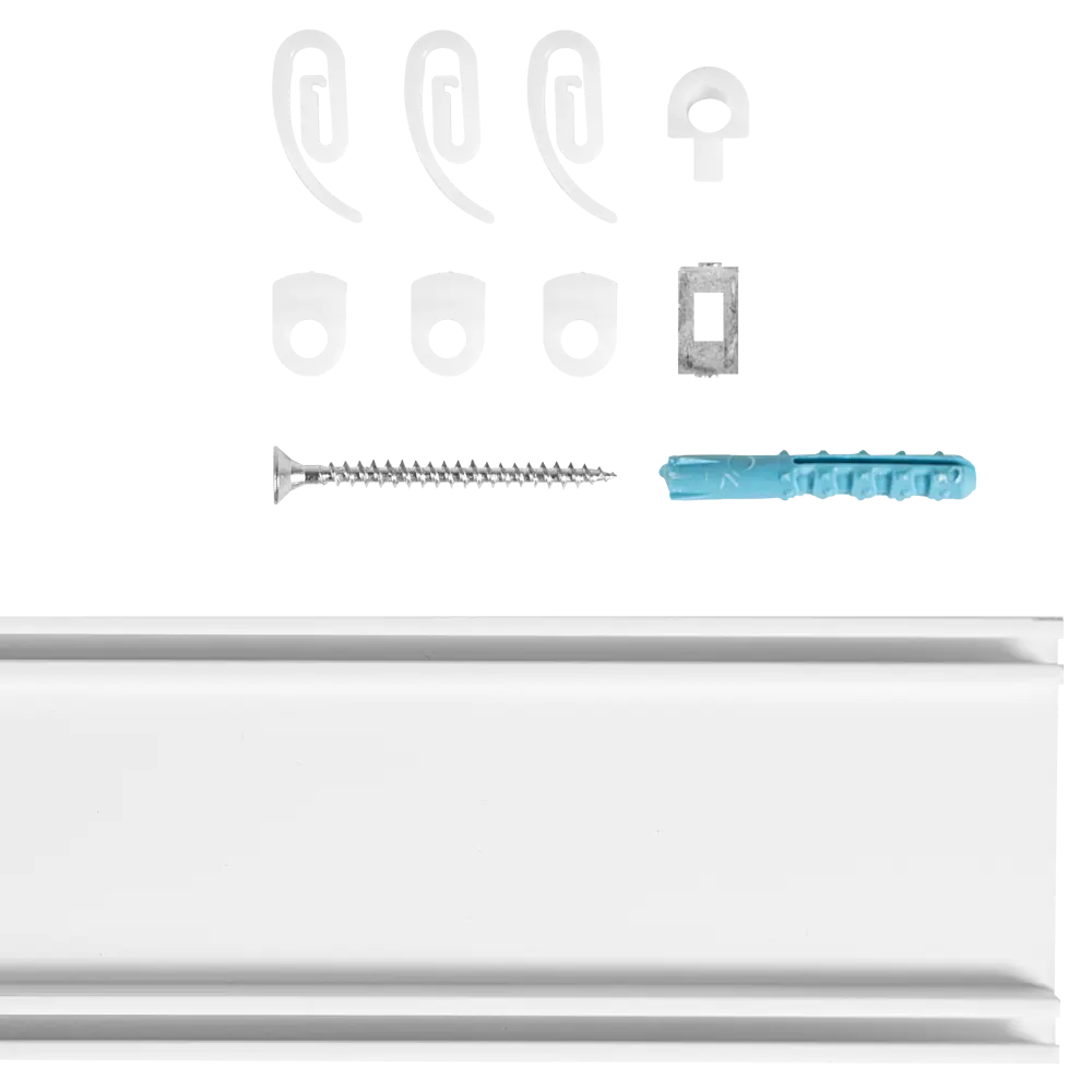 Шинный карниз двухрядный KREAFORTA Base 320 см алюминий STLM-2091455 - Вид №2
