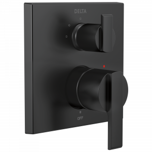 T24867-BL Трим клапана Angular Modern Monitor® серии 14 со встроенным дивертором на 3 положения Delta Faucet Delta Матовый черный