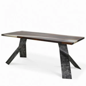 Обеденный стол деревянный на металлических ножках коричневый 240 см Stels ICON DESIGNE  193826 Коричневый