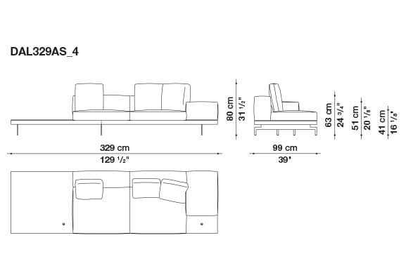 3-местный тканевый диван B&B Italia док ARCH-00033457 - Вид №63