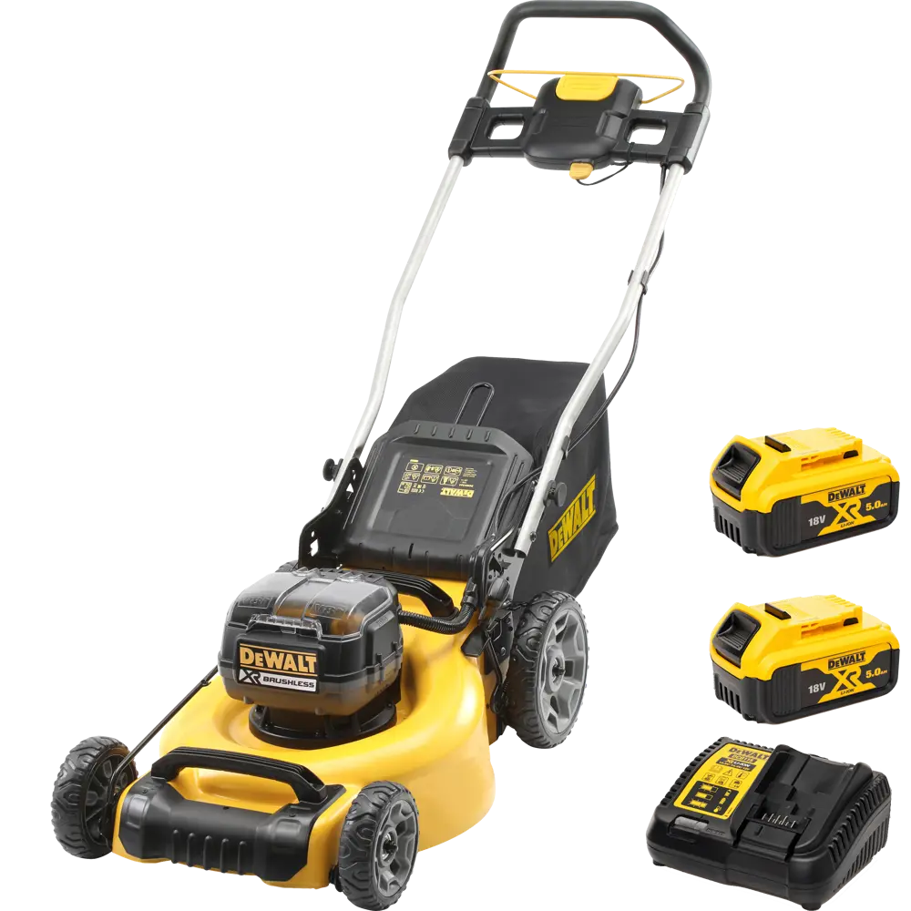 Газонокосилка аккумуляторная Dewalt 18 В 48 см 2x5 Ач АКБ и ЗУ входит в комплект STLM-2060723