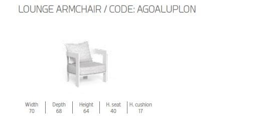 Тканевое садовое кресло Talenti Argo-alu ARCH-00110885 - Вид №4