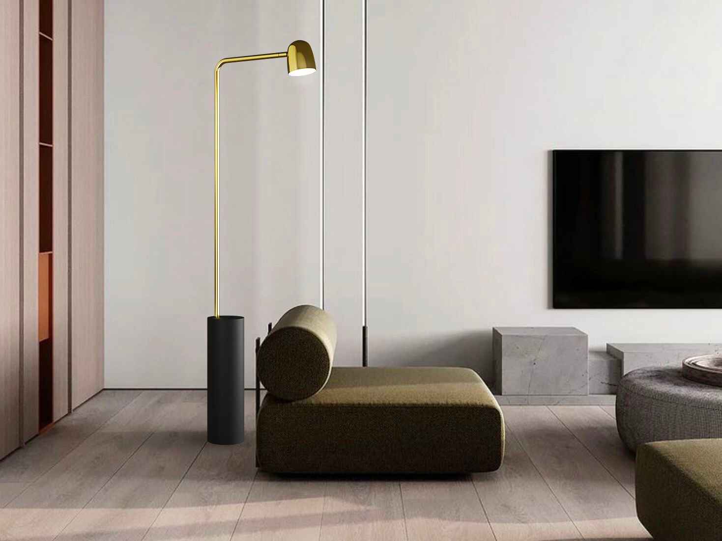 Металлическая напольная лампа для чтения Marzais Créations IZAK ARCH-00043321