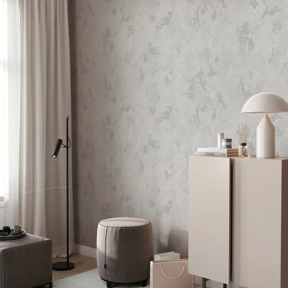 АСПЕКТ РУ Муза - Серые флизелиновые обои под покраску 87964090 STLM-0076427 - Вид №3