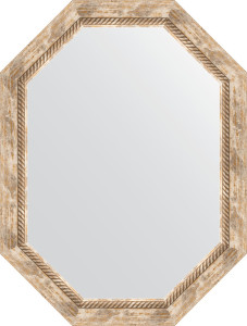 BY 7119 Зеркало в багетной раме - прованс с плетением 70 mm EVOFORM Octagon