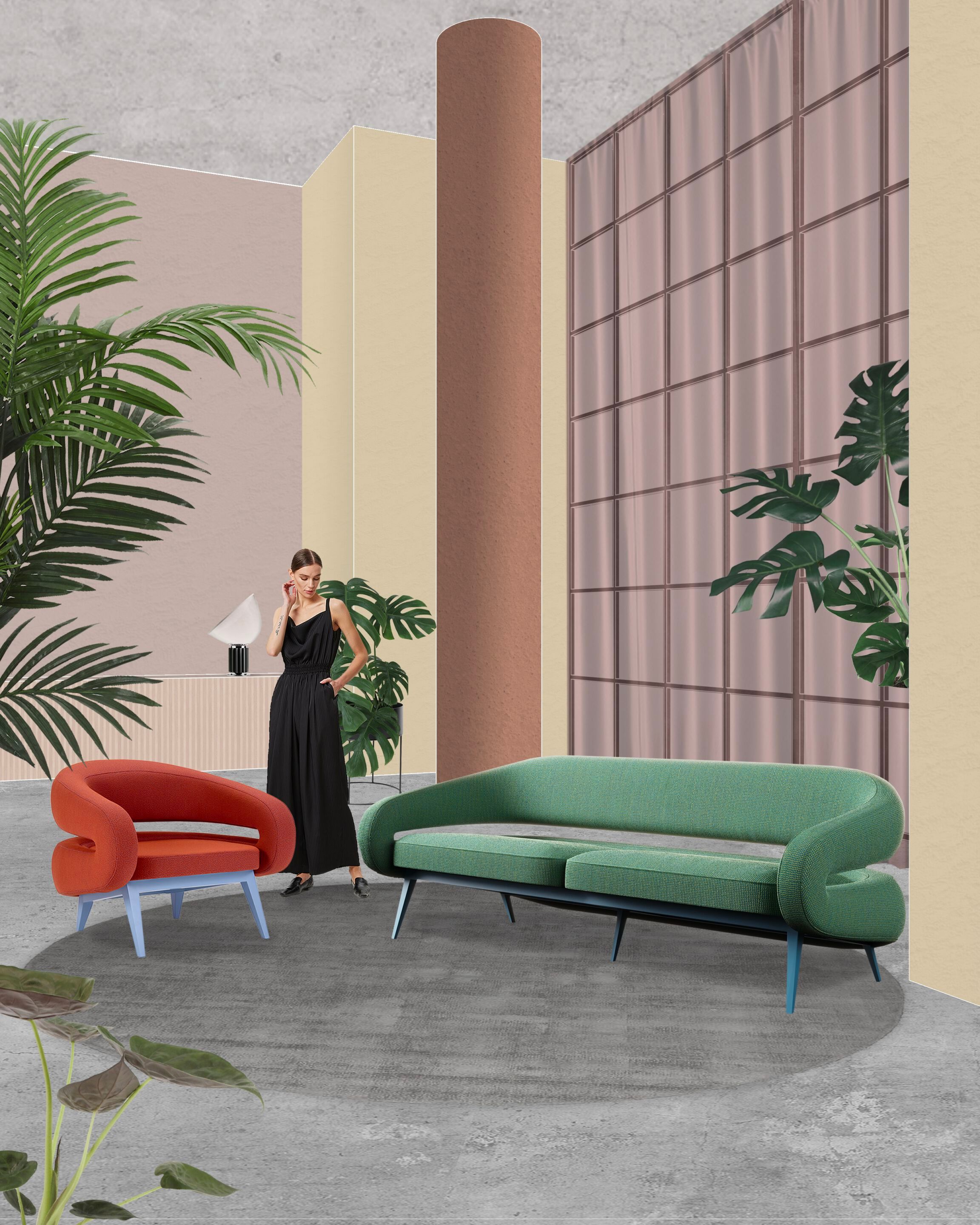 3-местный диван с подлокотниками Adrenalina Roche ARCH-00017529 - Вид №2