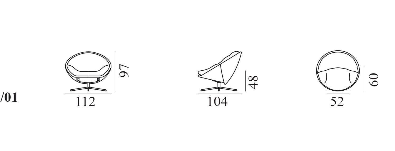 Кожаное вращающееся кресло de Sede DS-265 COCO ARCH-00144420 - Вид №5