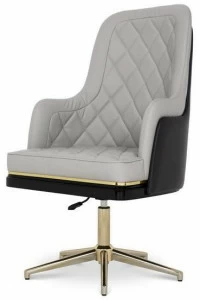 LUXXU Кожаное кресло для руководителя с 5 спицами и высокой спинкой Charla