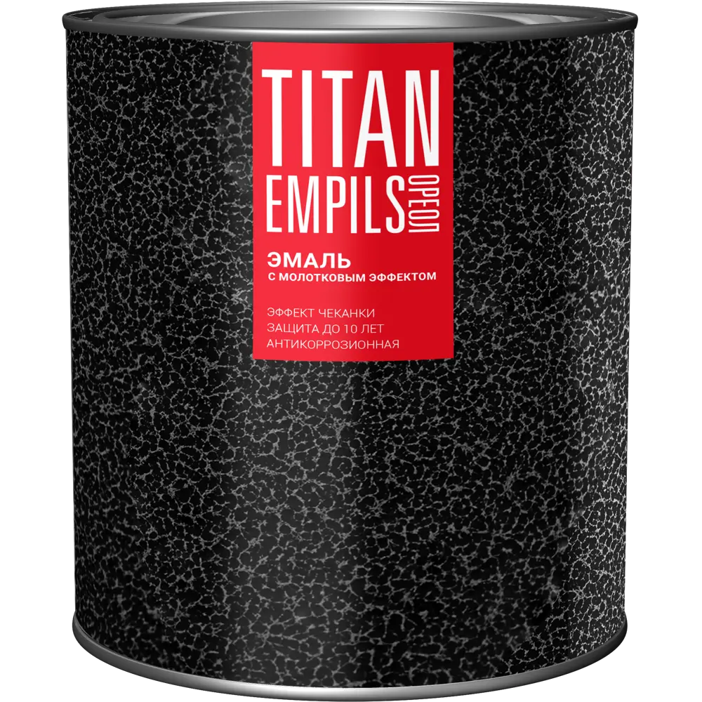 Грунт-эмаль 3 в 1 Ореол Titan молотковая цвет черный 2.5 кг STLM-2165402 - Вид №1