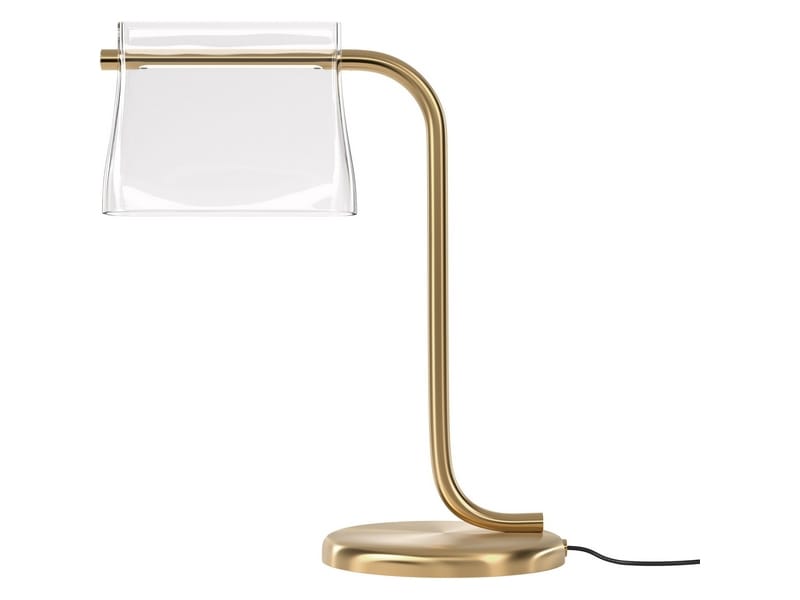 Латунная и стеклянная настольная лампа Maytoni кабаре ARCH-00039441