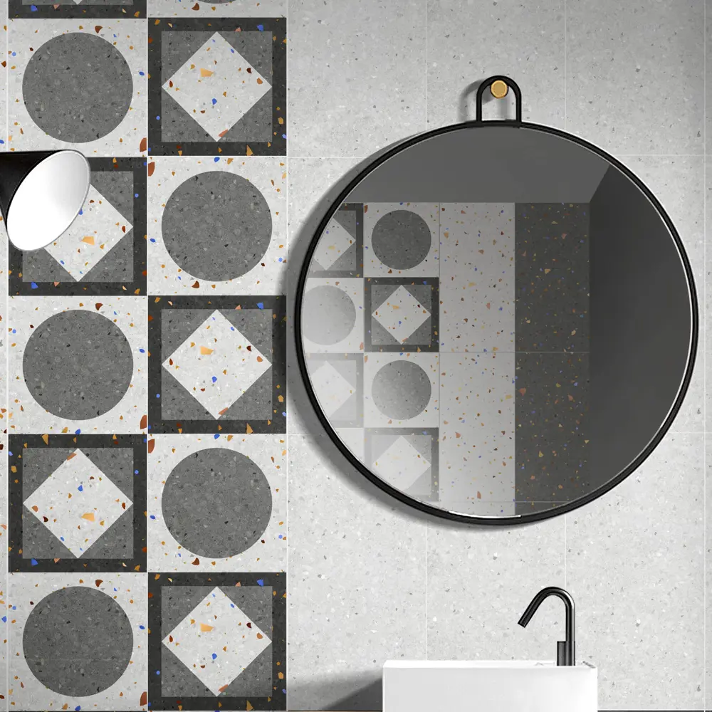 Керамин Салерно 7М - настенная плитка с эффектом терраццо 60×30 см 89398691 STLM-1568006