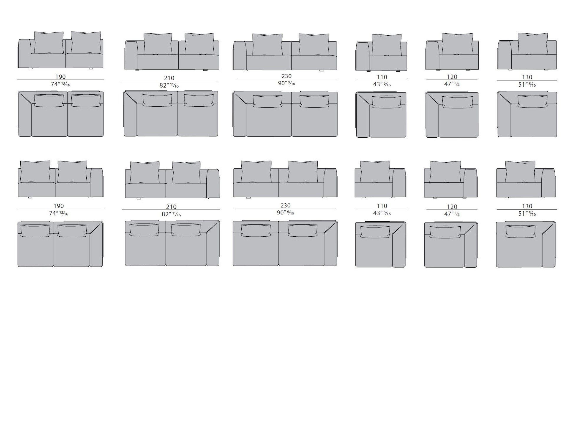 Секционный диван из ткани Turri Soul ARCH-00038031 - Вид №9