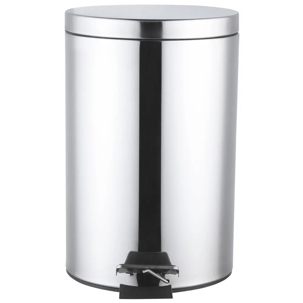 Бак для мусора в ванную комнату KONSENSA Терни 12 л сталь цвет хром STLM-2088685 - Вид №3