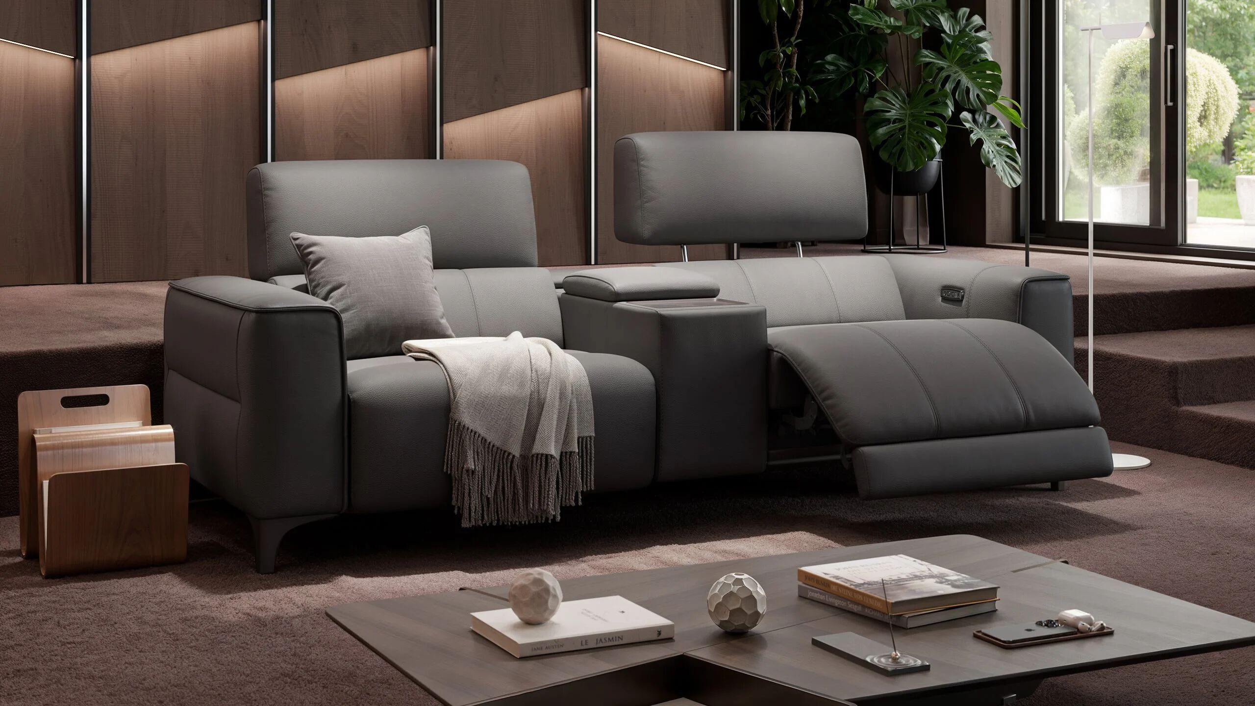 2 местный домашний кинотеатр кожаный диван Sofanella Nanto Kino ARCH-00143675 - Вид №3