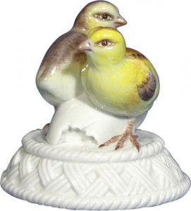 71543 Meissen Фигурка 4,8см "Два цыпленка" (Пауль Хельмиг, 1900г.) Фарфор