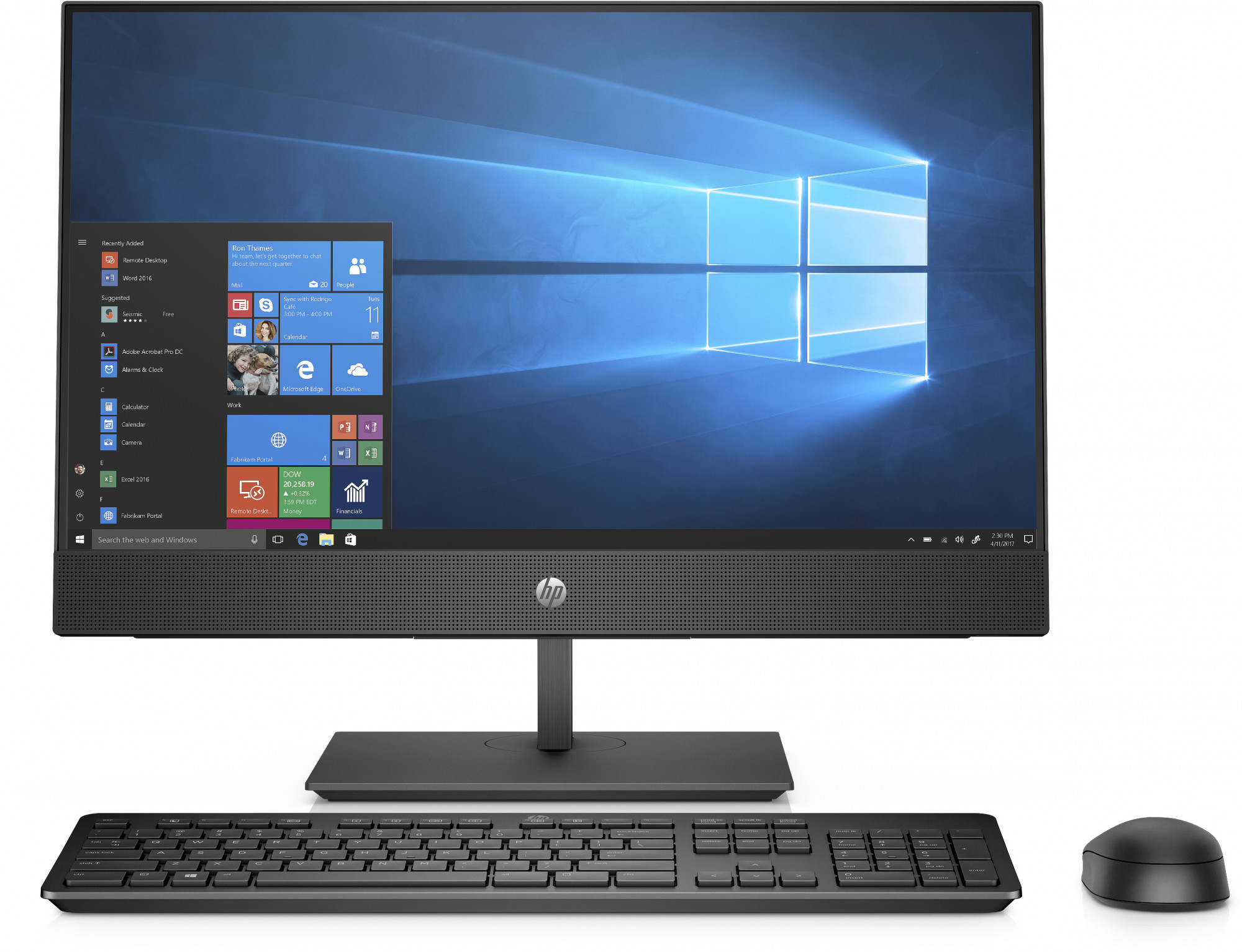 7EM70EA#ACB proone 440 g5 aio 23.8"(1920x1080 ips)/intel core i5 9500t(2.2ghz)/8192mb/256pcissdgb/dvdrw/ext:amd radeon 535(2048mb)/wifi/war 1y/w10pro + hdmi port, fixed stand HP Santreyd 