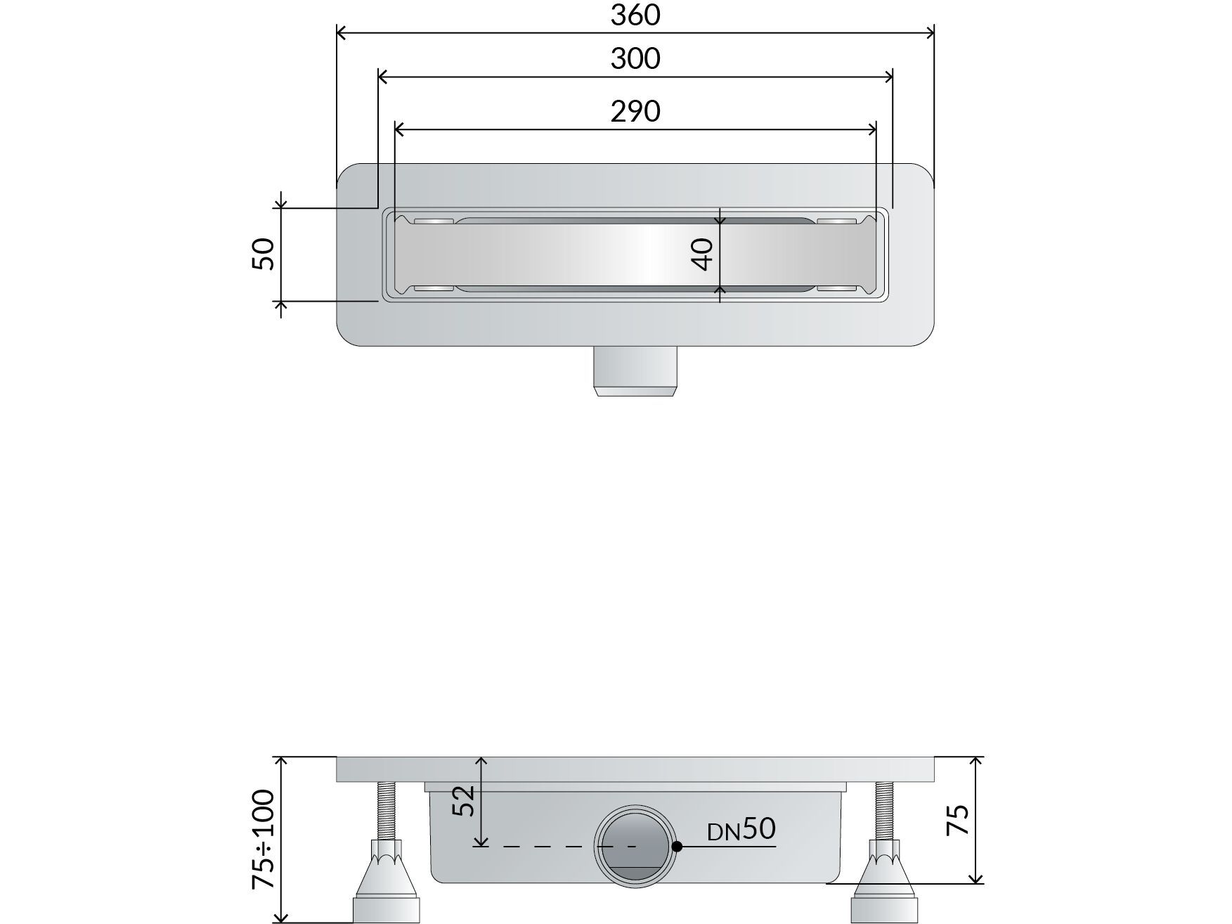 Слив для душа ABS OMP Unseen ARCH-00082698 - Вид №2