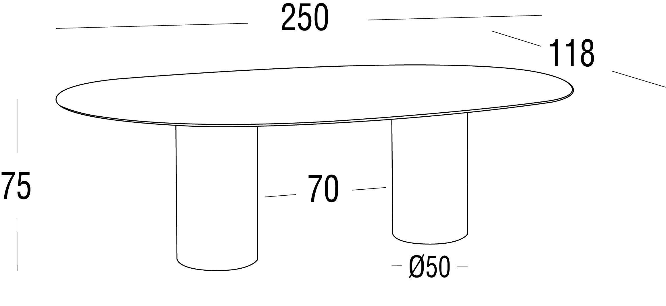 Овальный стол HPL Roberti Queen ARCH-00080212 - Вид №2