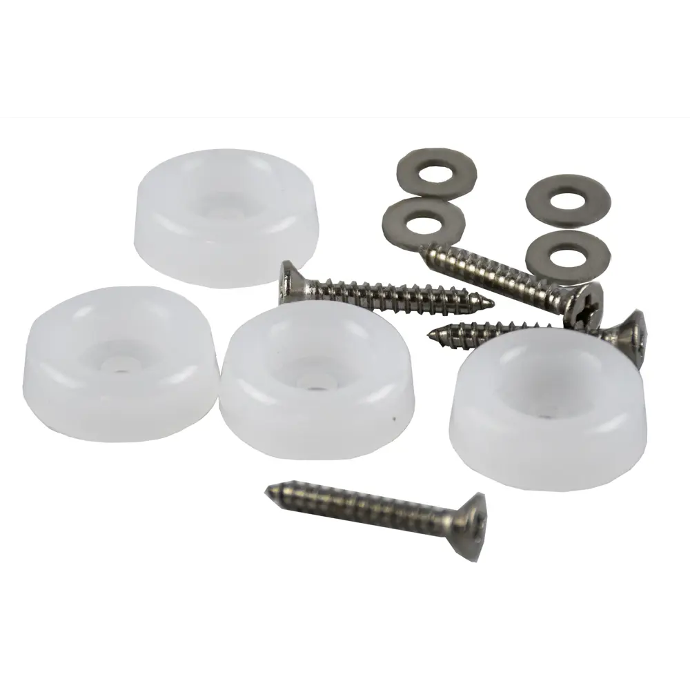 Накладки на мебельные ножки на саморезах ⌀22 мм круглые ПТФЭ прозрачные 4 шт DILWIS STLM-2209851