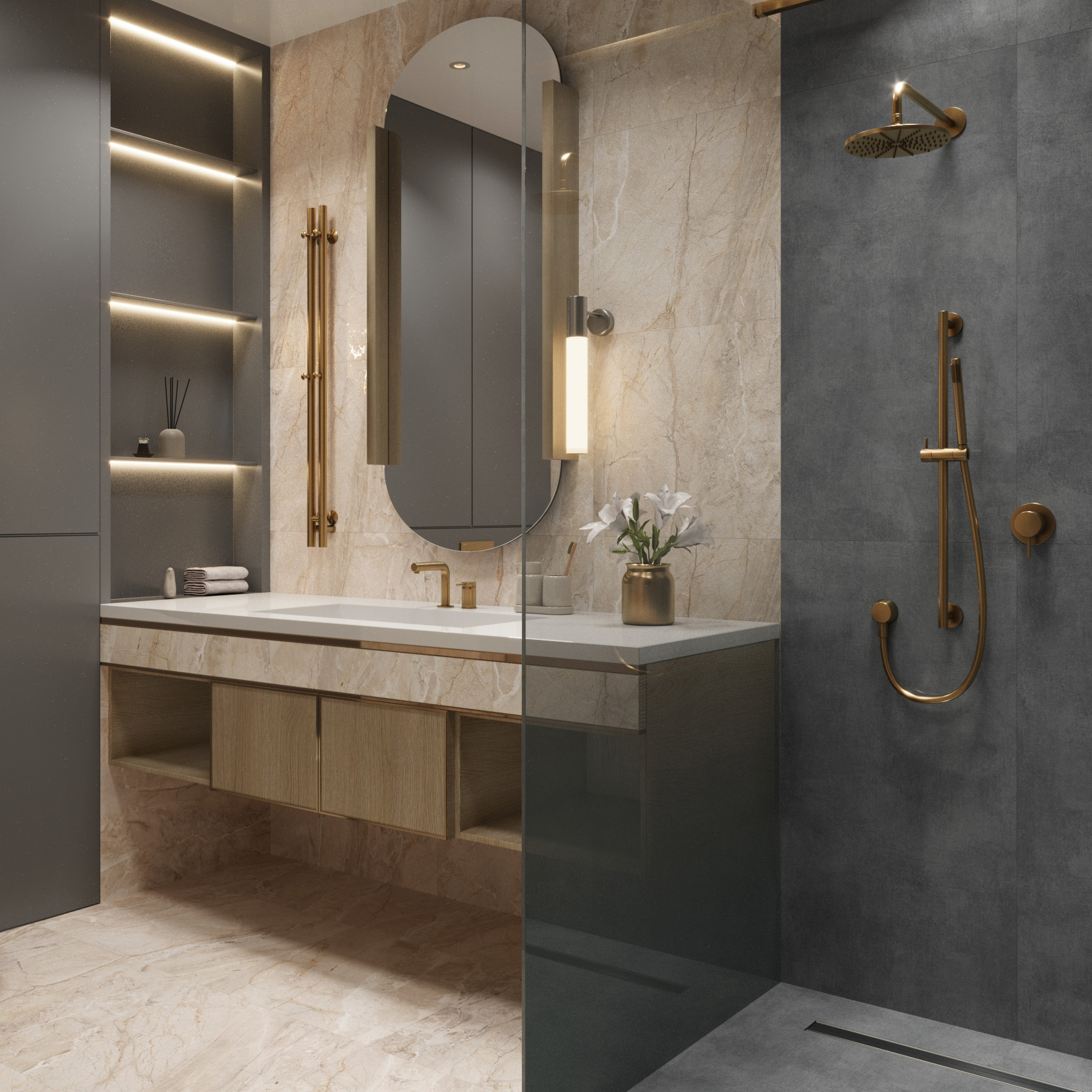 Керамогранит MATRIX GRIGIO 60х120 Arcadia Ceramica RT7011-B
