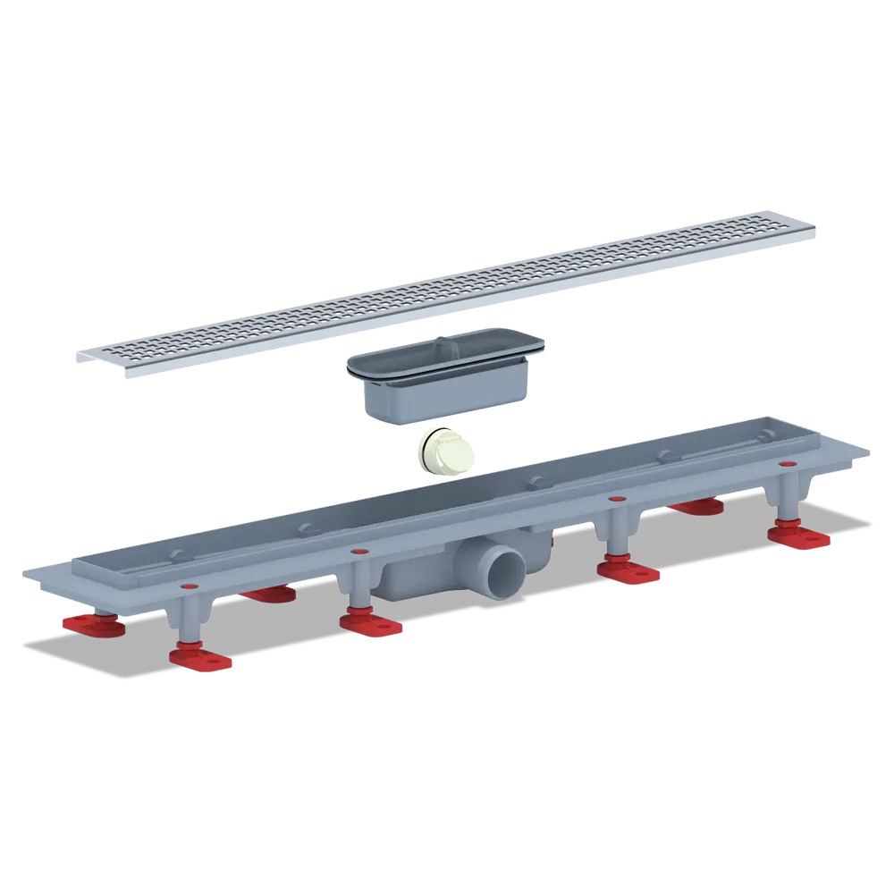 Трап для душа Equation комбинированный затвор 650x62 мм пластик цвет серый/серебристый STLM-2003166 - Вид №1