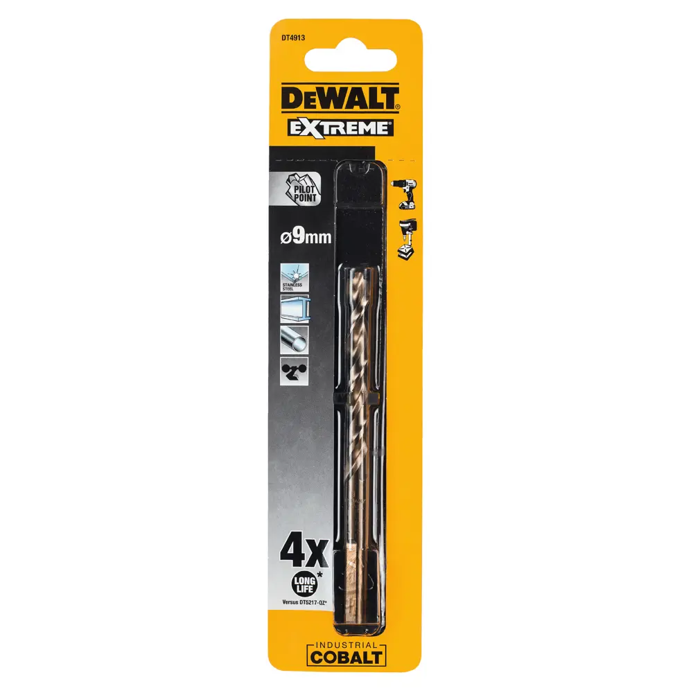 Сверло по металлу Dewalt 9х125 мм STLM-2110587 - Вид №1