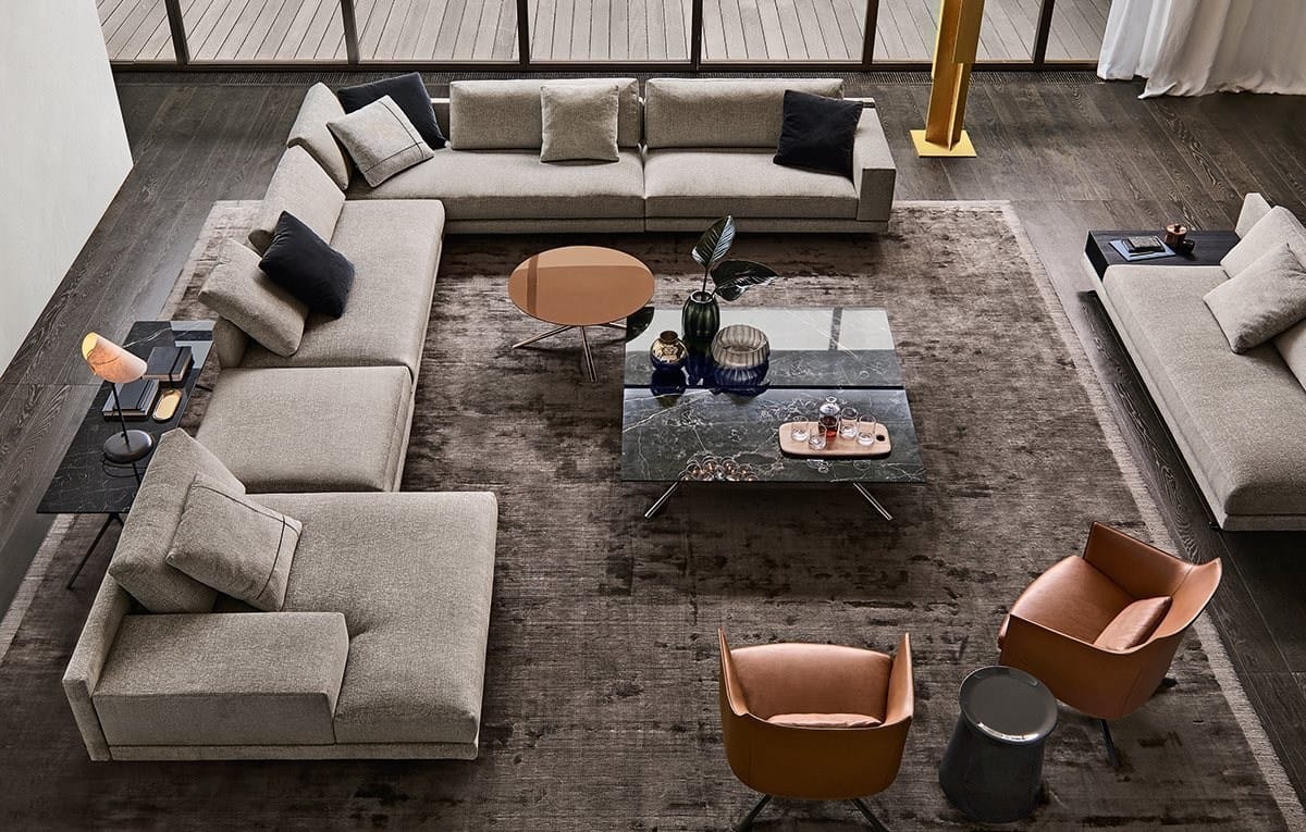 Мраморный круглый низкий журнальный столик Poliform ARCH-00116743 - Вид №4