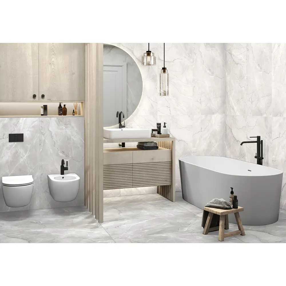 Глазурованный керамогранит Alma Ceramica Viena 07 60x120 см 1.44 м² матовый цвет серый STLM-2094086