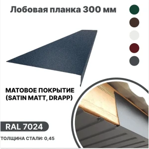 91936560 Лобовая планка B-group 1250x300мм RAL 7024 серый матовый 4шт STLM-1427347