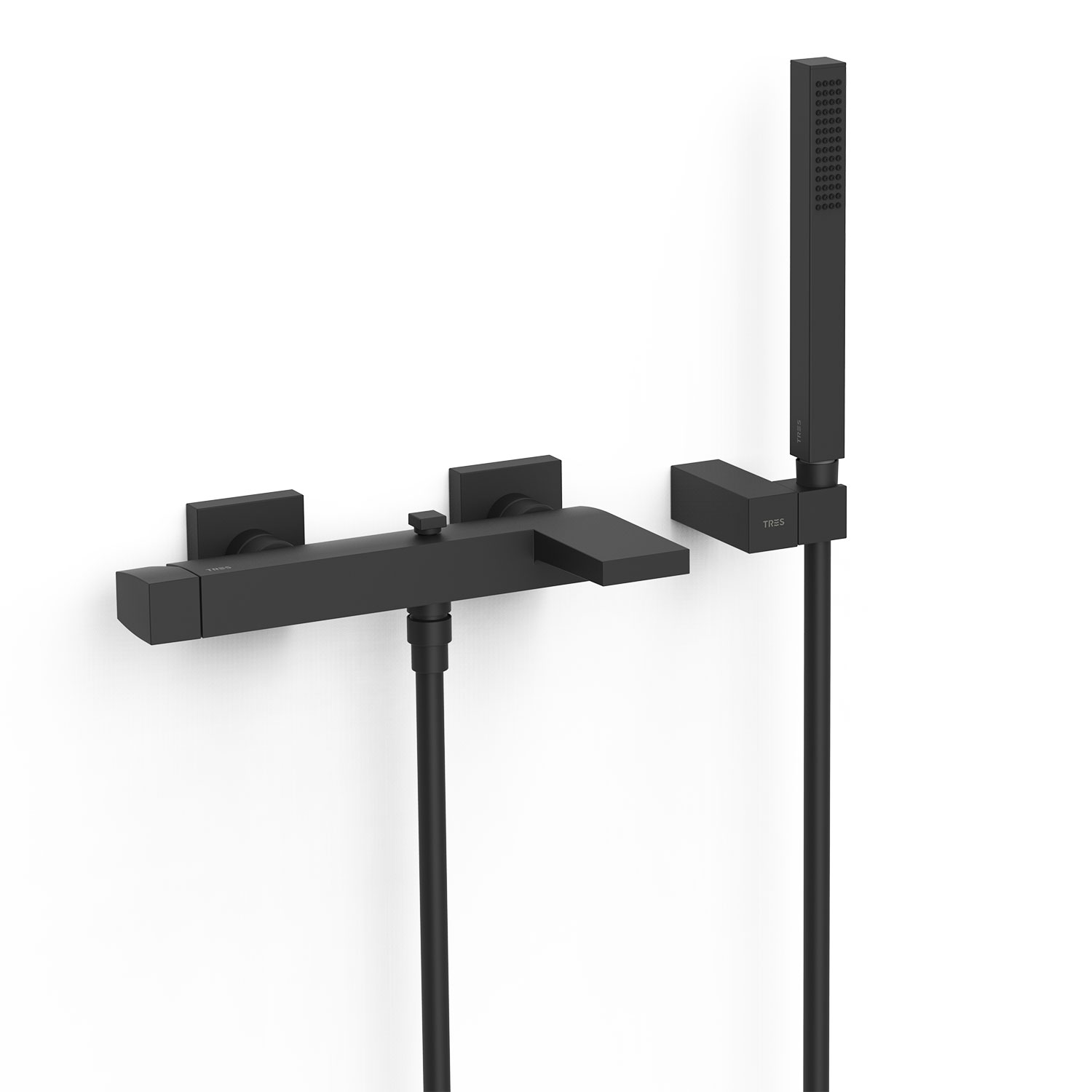 ТОНКИЙ настенный смеситель с одной ручкой для ванны и душа-20217001NM TRES 