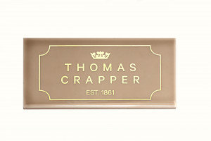 TCTINCC Thomas Crapper Декоративная плитка с логотипом Cerinus Cream Thomas Crapper