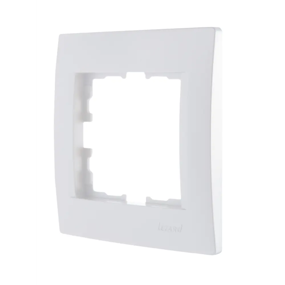Рамка для розеток и выключателей Lezard Karina 1 пост горизонтальная цвет жемчужный белый перламутровый STLM-2075828 - Вид №1