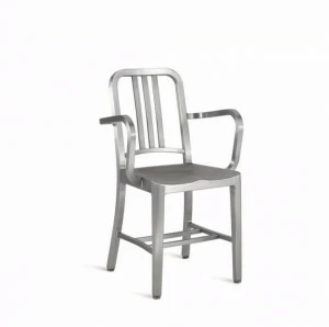 Emeco Алюминиевый стул с подлокотниками 1006 navy®