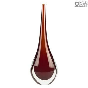 2877 ORIGINALMURANOGLASS Ваза Красная Змея - соммерсо - Original Murano Glass OMG 13 см