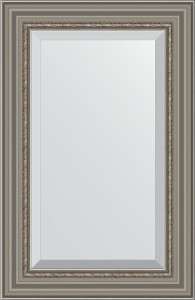BY 1237 Зеркало с фацетом в багетной раме - римское серебро 88 mm EVOFORM Exclusive
