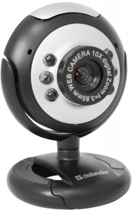 63110 веб-камера c-110 0.3 мп, подсветка, кнопка фото Defender