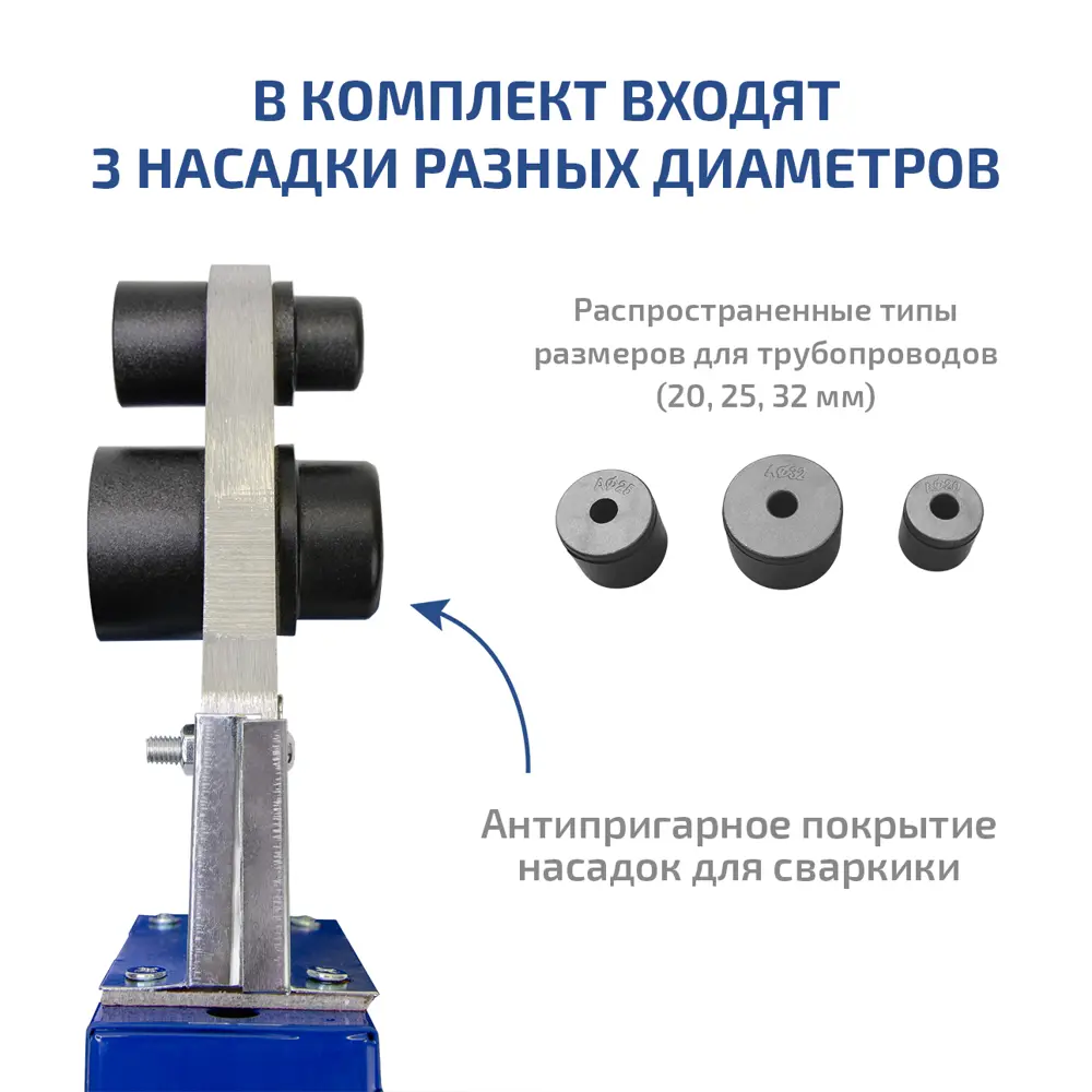 Аппарат для сварки полипропиленовых труб Мегеон 98106 800 Вт STLM-2098938 - Вид №7