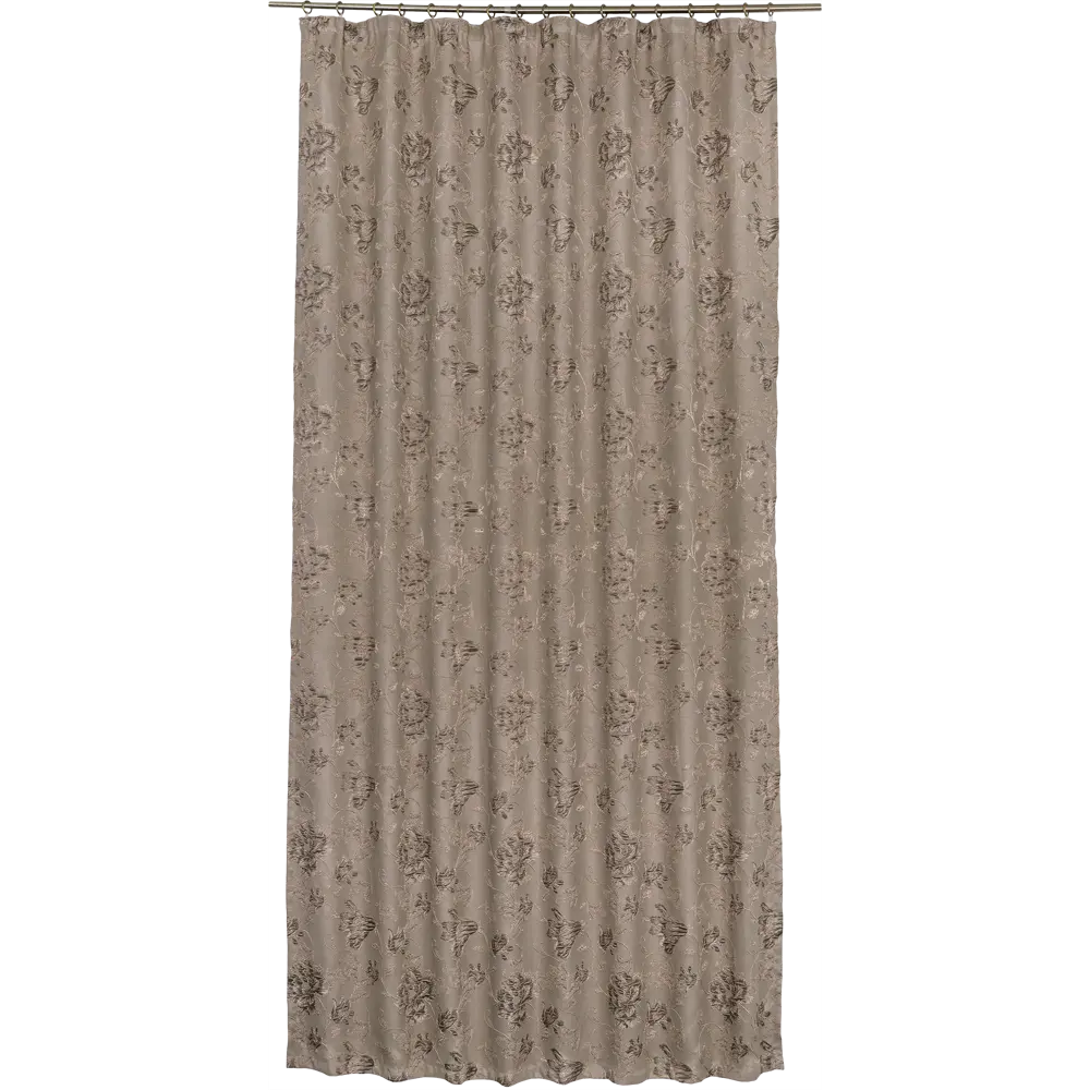 Штора на ленте «Калипсо» 160х260 см жаккард цвет коричневый ТОРГОВЫЙ ДОМ ТЕКСТИЛЬ STLM-2119569