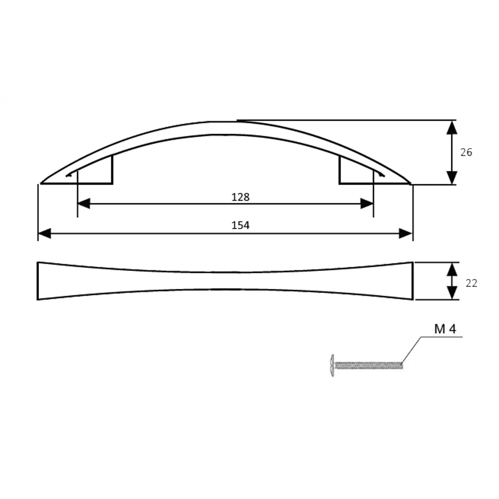 Мебельная ручка-скоба Edson 1341 черный никель 152 мм STLM-2058253 - Вид №5