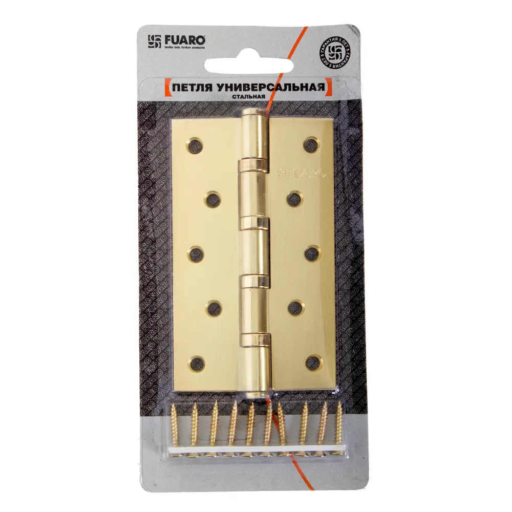 13965282 Петля универсальная Fuaro 4BB 125x75x2.5 мм сталь цвет матовое золото STLM-0004068  - Вид №3
