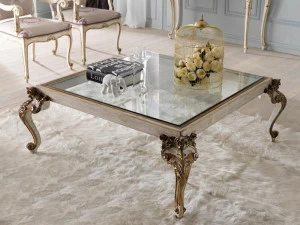 Grifoni Silvano Низкий квадратный журнальный столик в классическом стиле для гостиной
