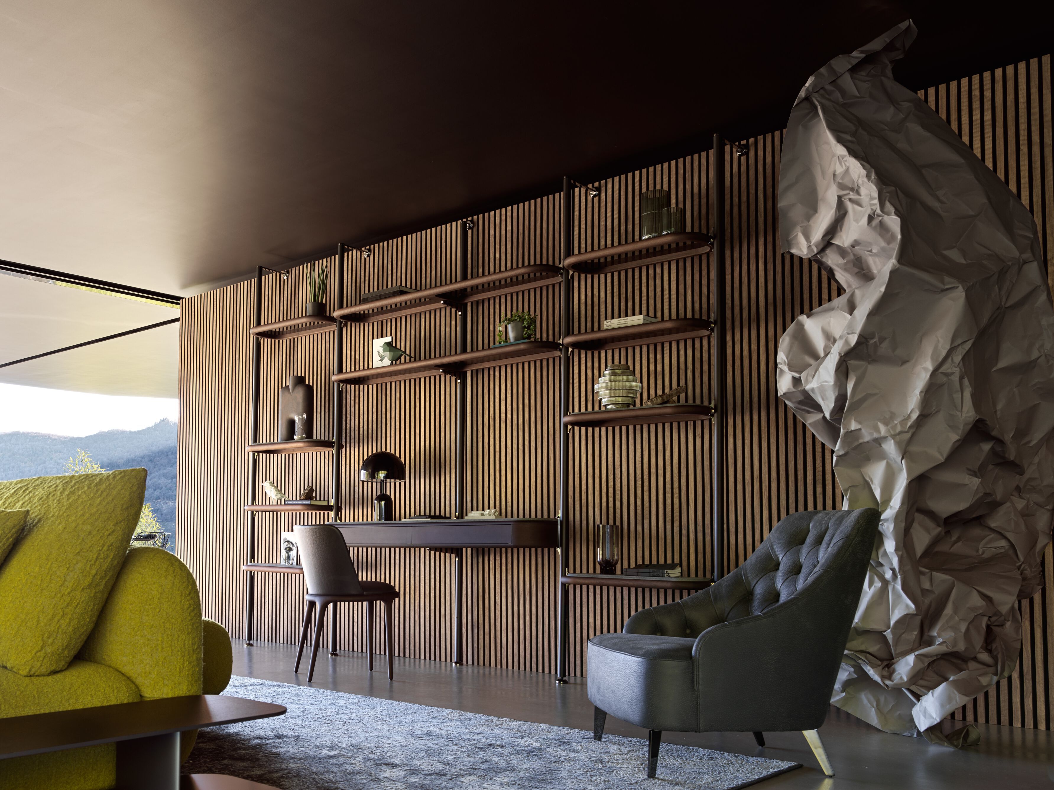 Модульный книжный шкаф с письменным столом BertO IAN ARCH-00041686