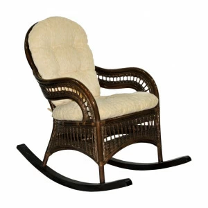 Кресло-качалка коричневое Strict ЭКО ДИЗАЙН ПЛЕТЕНАЯ 009712 Бежевый;коричневый