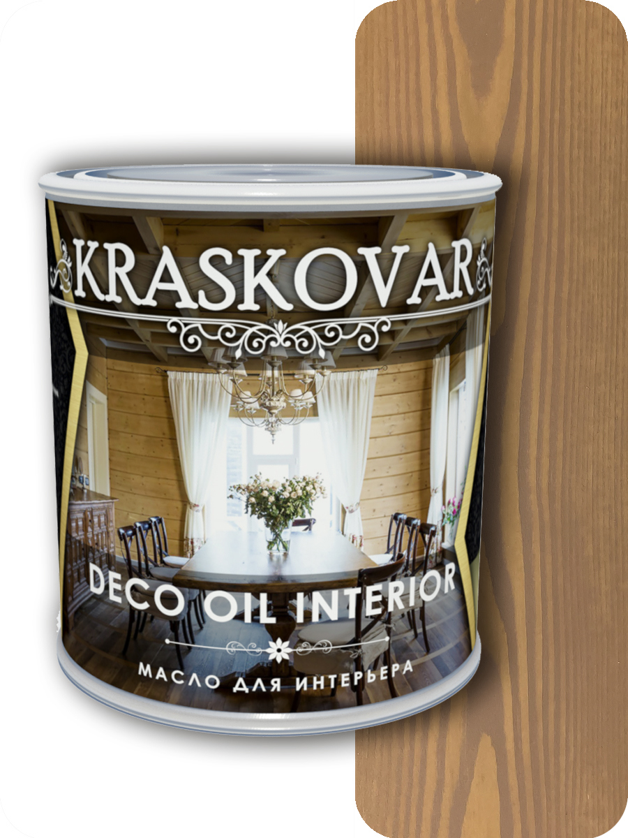 90234469 Масло для интерьера Deco Oil Interior Карамель 0.75 л STLM-0142618 KRASKOVAR