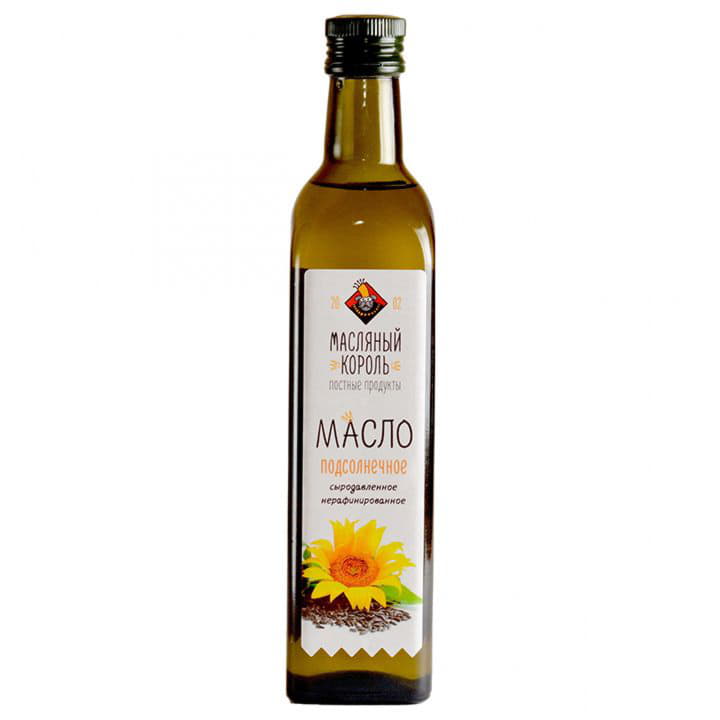 Масло подсолнечное Масляный Король холодного отжима сыродавленное 0,5 л Santreyd 5839 - Вид №1