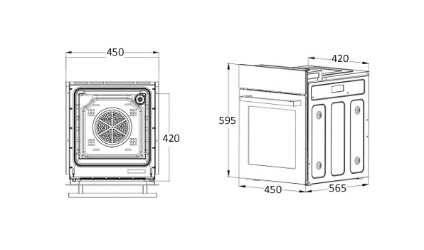 5099987 Электрический духовой шкаф DEXP 1YLO45DW белый STDN-0099808 - Вид №8