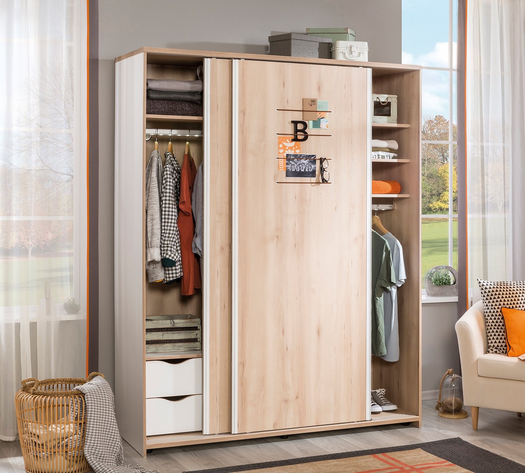 Шкаф-купе двухдверный бежевый Dynamic CILEK DYNAMIC 00-3832625 Бежевый Santreyd  - Вид №2